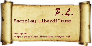 Paczolay Liberátusz névjegykártya